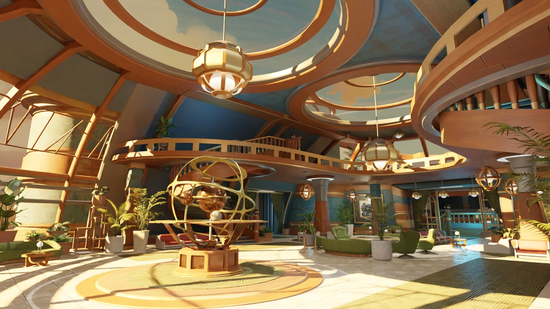 Virtual headquarters — art-deco lobby